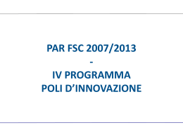 Presentazione poli EP IV Programma