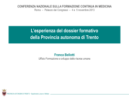 Il dossier formativo