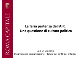 Diapositiva 1 - Comune di Roma