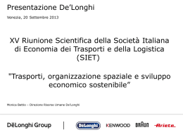 De Longhi Group - SIET - Società Italiana di Economia dei Trasporti