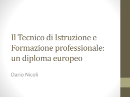 Diploma europeo - Il Diploma professionale in Piemonte