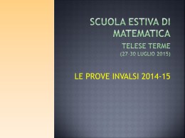 Scuola estiva di matematica Telese Terme (27-30 luglio