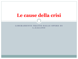 Le cause della crisi