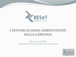 Scarica Report - RESeT Ricerca