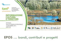 Slides del progetto - Regione Basilicata