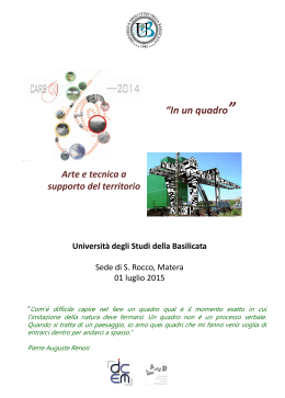 Diapositiva 1 - CLA - Università degli Studi della Basilicata