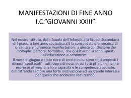 Diapositiva 1 - Istituto GIOVANNI XXIII
