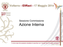 Sessione Commissione Azione Interna