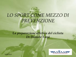 LO SPORT COME MEZZO DI PREVENZIONE