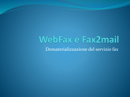 Presentazione del servizio Fax