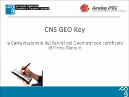 Presentazione CNS Geo Key - collegio dei geometri di Trapani