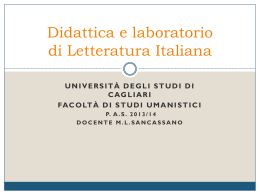 Dispensa 1 - Corsi - Università degli studi di Cagliari.