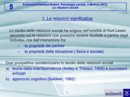 Palmonari-Cavazza-Rubini, Psicologia sociale, Il Mulino, 2012 Le