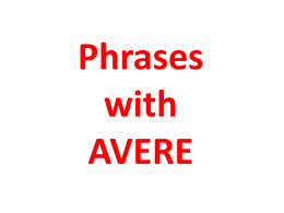 idiomatic expressions AVERE - FHS