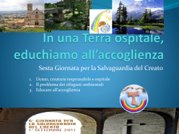 In una Terra ospitale, educhiamo all*accoglienza
