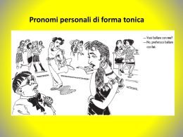 I pronomi tonici