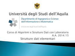 Strutture dati elementari