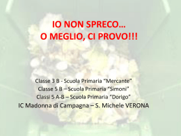 spreco alimentare parte 1 - IC Madonna di Campagna – San