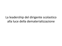 la leadership collaborativa - Ufficio Scolastico Regionale Piemonte