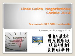 Documento negoziazione sociale con i comuni nel 2014 - SPI