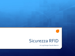 Sicurezza_RFID - Dipartimento di Matematica e Informatica