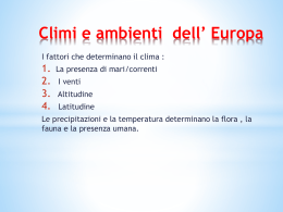 Presentazione su climi e ambienti dell`Europa: 1