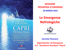 Carmine Pecoraro – Le emergenze Nefrologiche