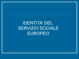 Id del ss Europeo - Dipartimento di Sociologia