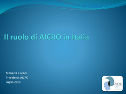 Presentazione AICRO 2014