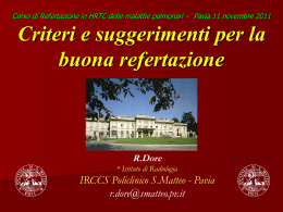 Diapositiva 1 - Policlinico San Matteo