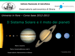 Presentazione - Osservatorio Astronomico di Brera