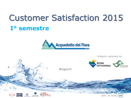 Indagine di Customer Satisfaction 2015