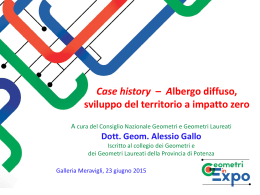 Alessio Gallo Case History: Albergo diffuso, sviluppo