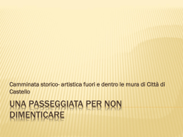 Una passeggiata per non dimenticare