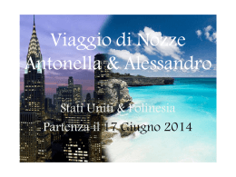 Viaggio di Nozze Antonia & Alessandro