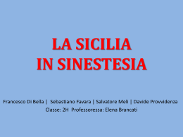 la sicilia in sinestesia