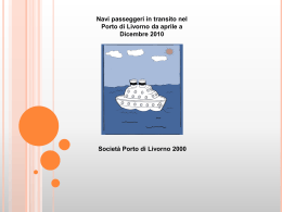 Navi passeggeri in transito nel Porto di Livorno da aprile a Dicembre