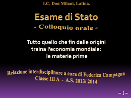 Le materie prime