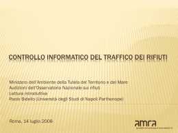 controllo informatico del traffico dei rifiuti