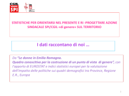 Statistiche per orientarsi nel presente - SPI Reggio