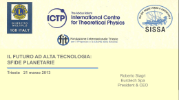 R. Siagri - Eurotech - FIT Fondazione Internazionale Trieste