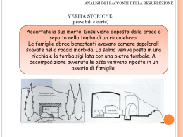 il power point dedicato all`analisi dei racconti della resurrezione (per
