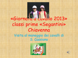 «Giornata a cavallo 2013» classi prime «Segantini