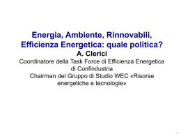Energia, Ambiente, Rinnovabili, Efficienza Energetica