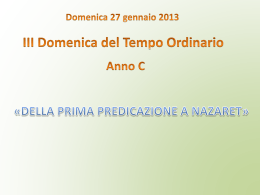 iii domenica t.o. (27.01.2013)
