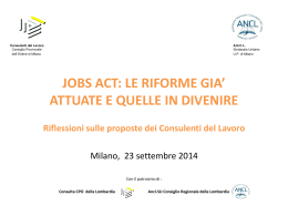 Delega Lavoro - Jobs Act
