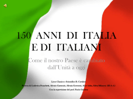 150 anni di italia e di italiani - Logo del sito: clicca per andare alla