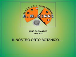 Il nostro - Orto Botanico - - Istituto Comprensivo Angelo Maria