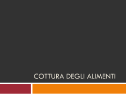 COTTURA DEGLI ALIMENTI