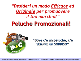www.mascotte-costumi.com - Vendita Peluches Online Personalizzati